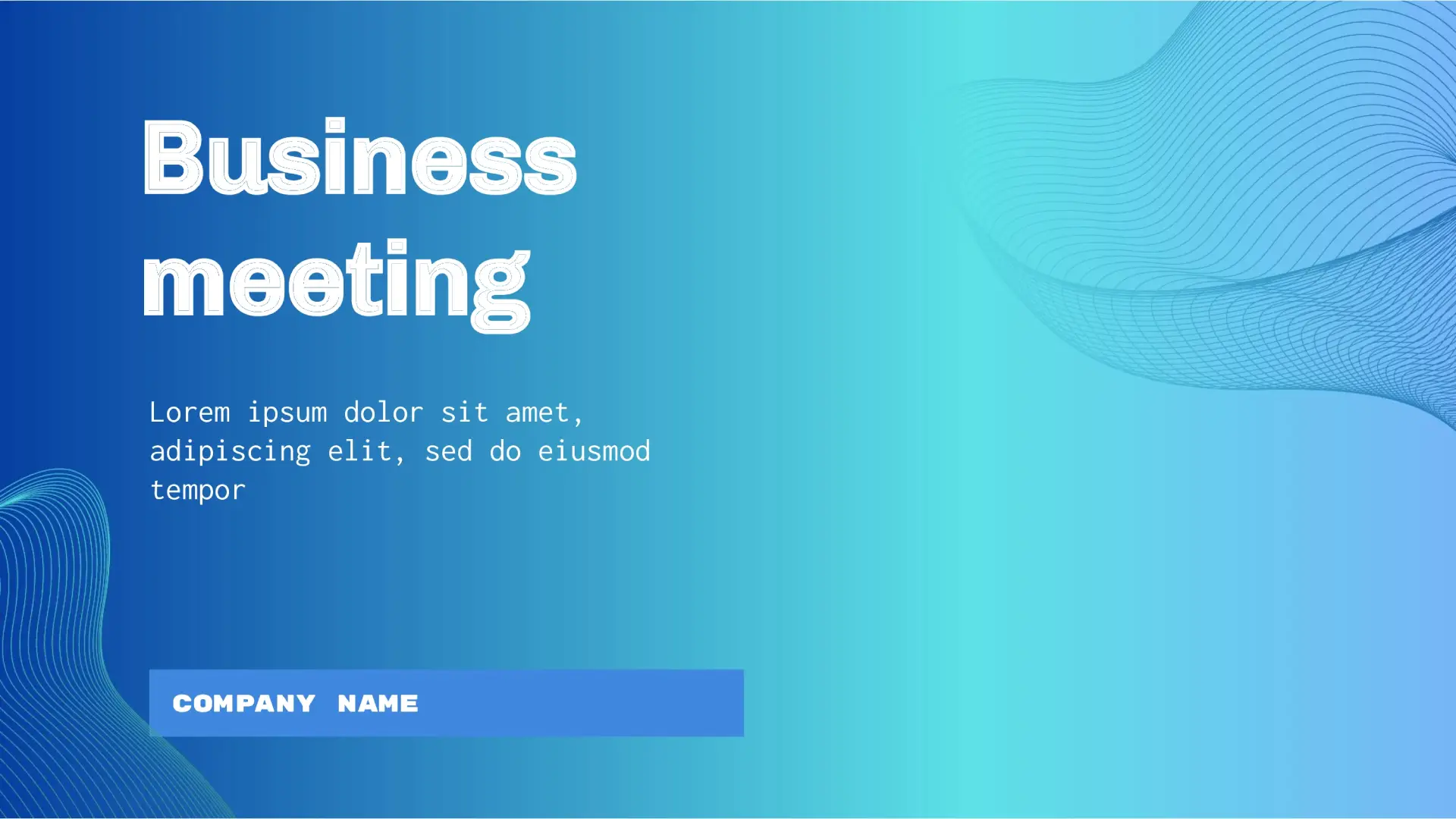 Business Meeting Template for Google Slides
