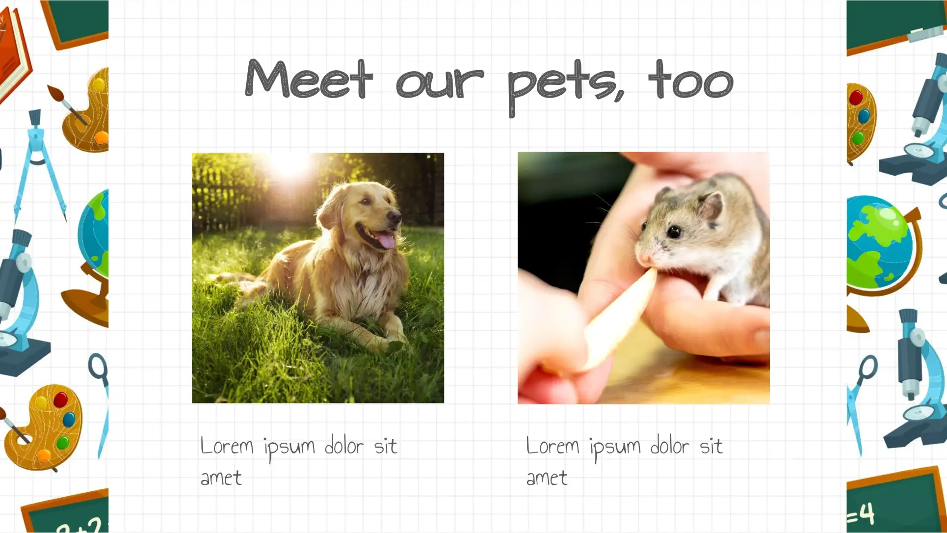 Meet The Teacher Pets Template for Google Slides