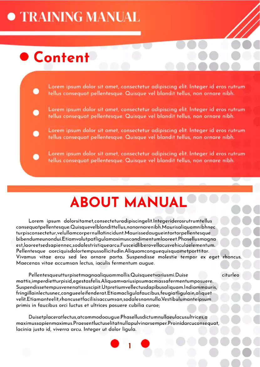 Training Manual Template for Google Docs