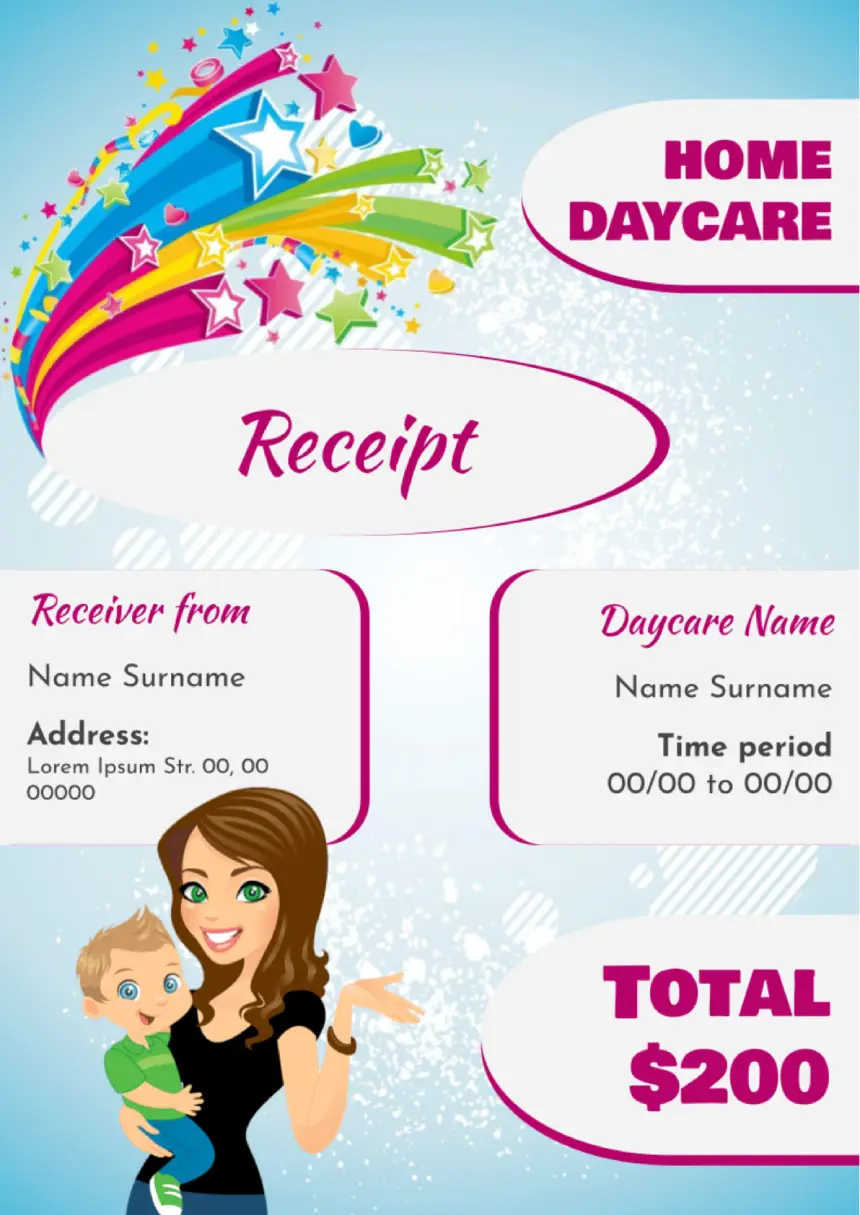 Home Daycare Receipt Template Google Docs