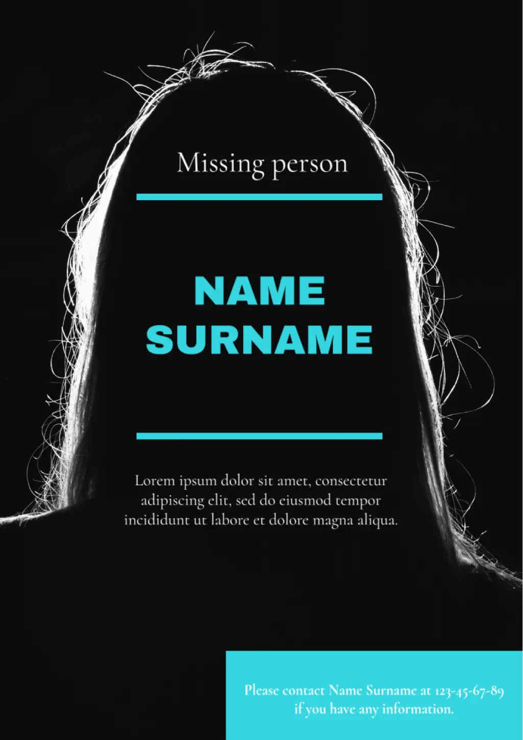 Missing Person Template for Google Docs