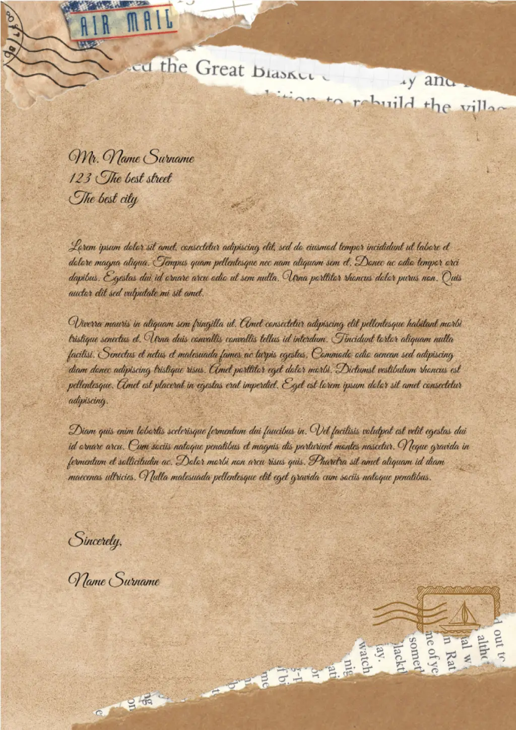 old-timey-letter-template