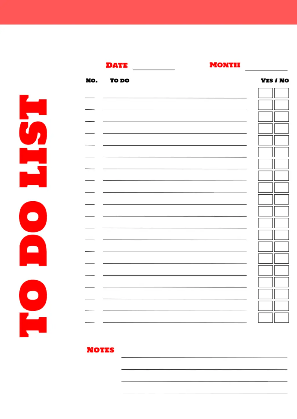 To Do List Template for Google Docs