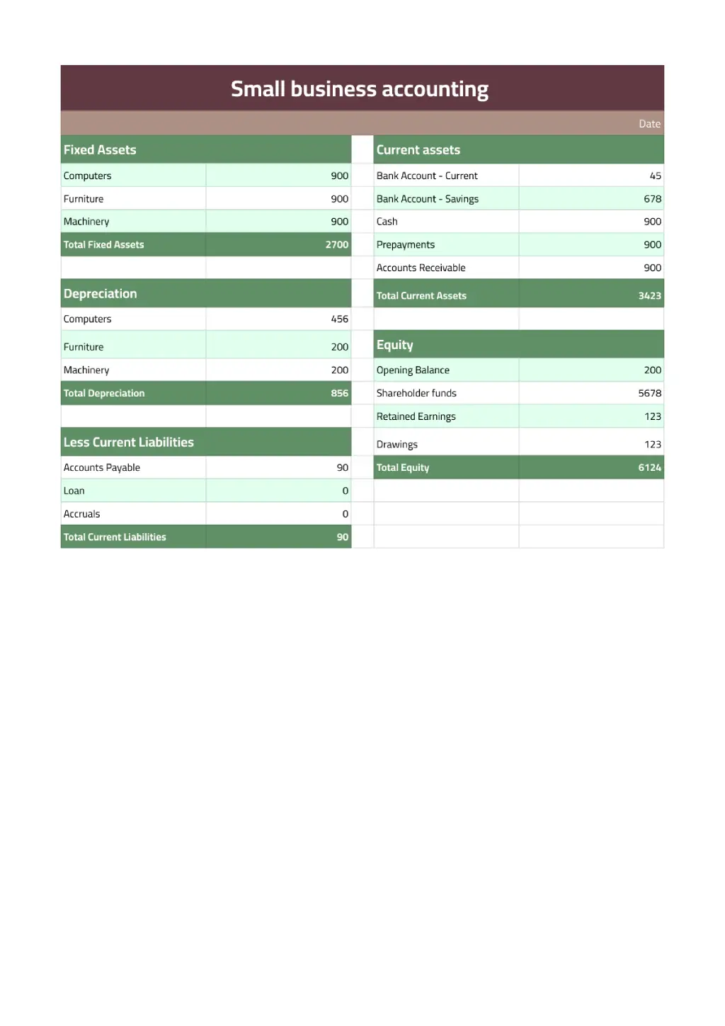 Small Business Accounting Template Compatible With Google Sheets