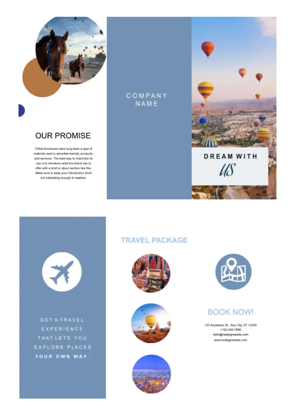 travel brochure template google