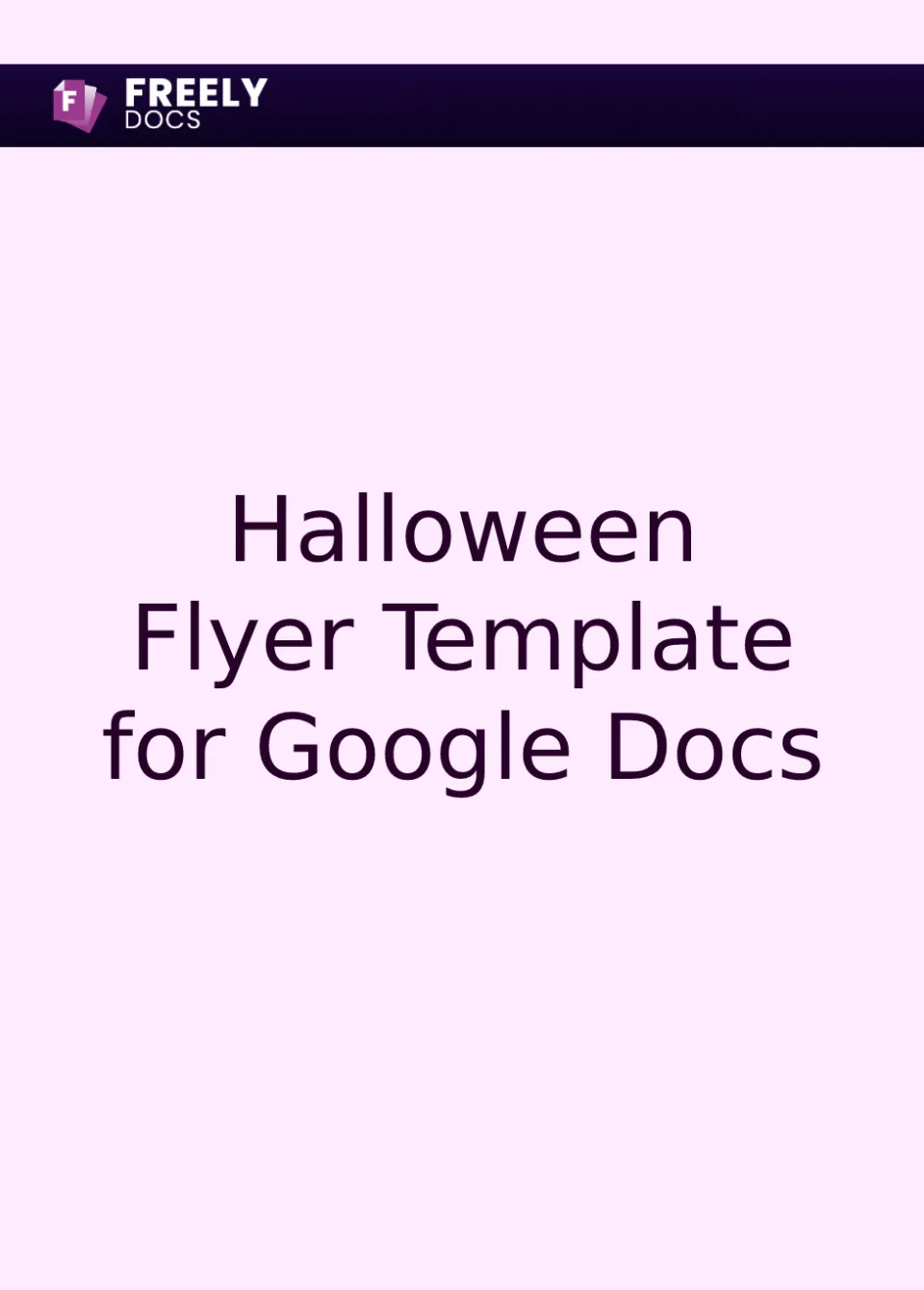 Halloween Flyer Template For Google Docs