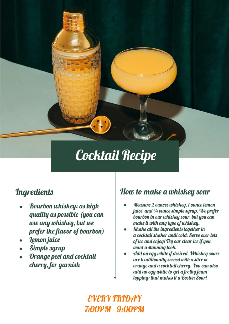 Cocktail Recipe Template