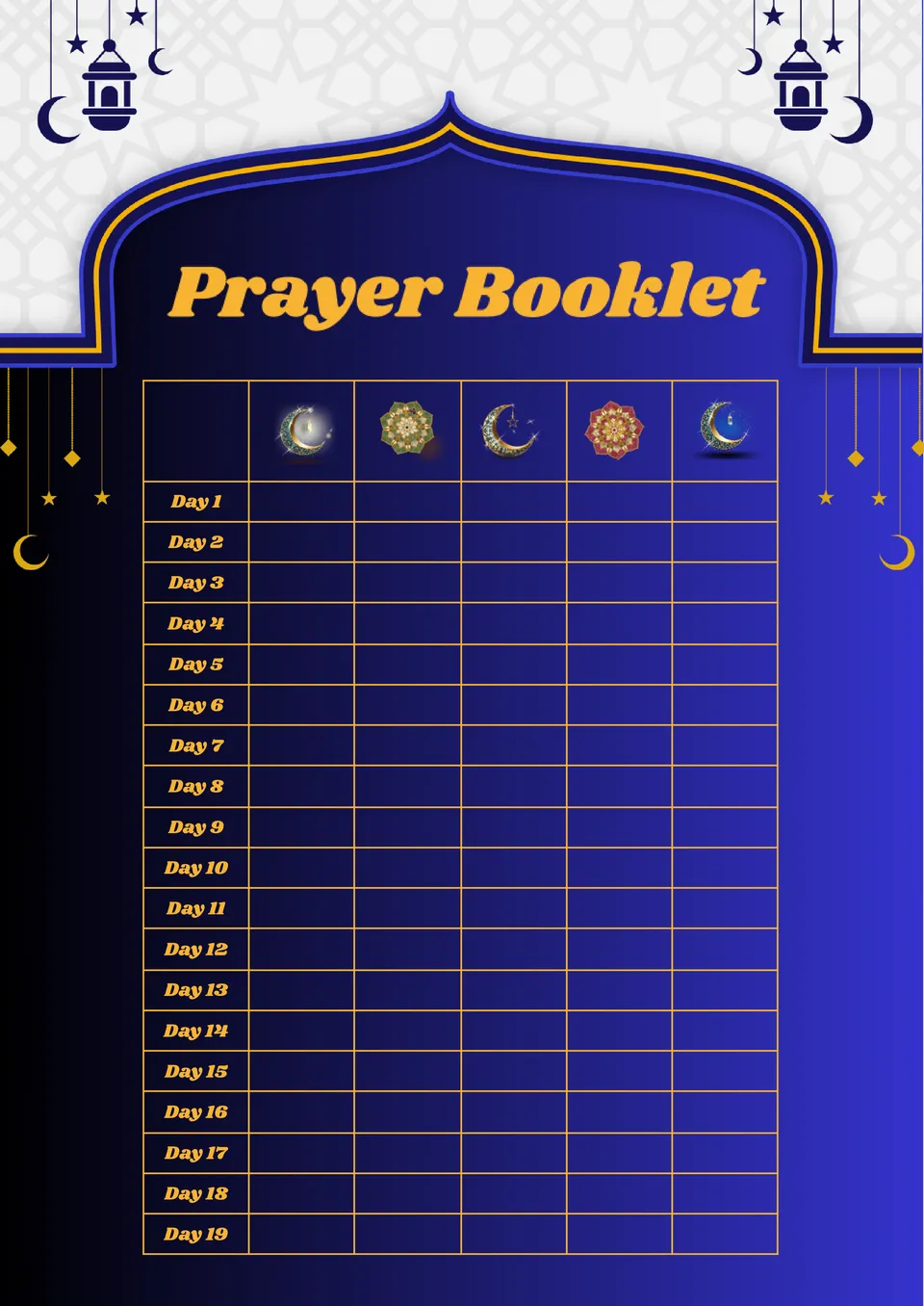 Prayer Booklet Template