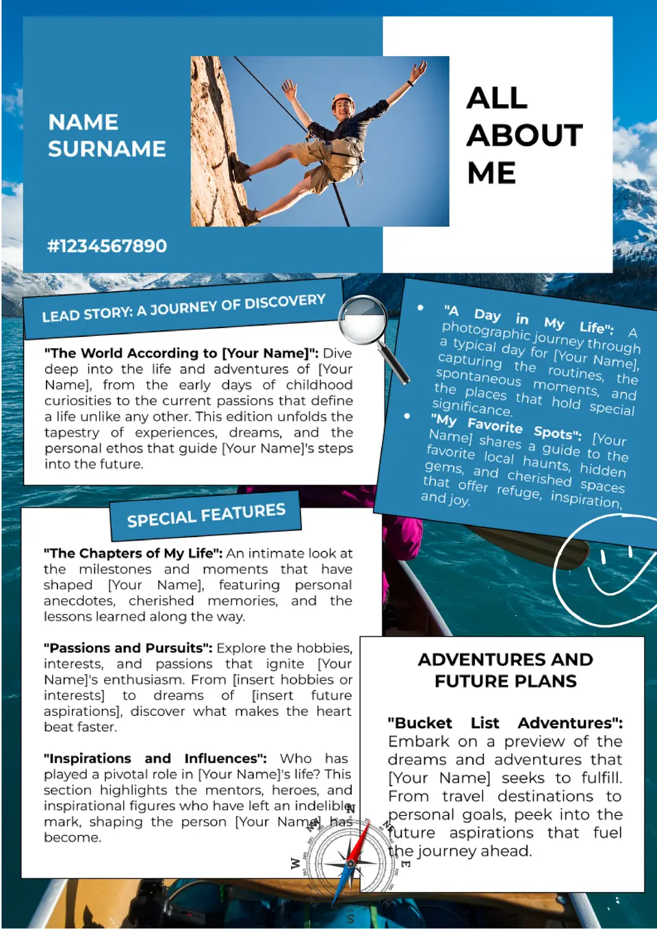 All About Me Newspaper Template